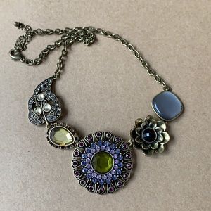 Purple statement necklace